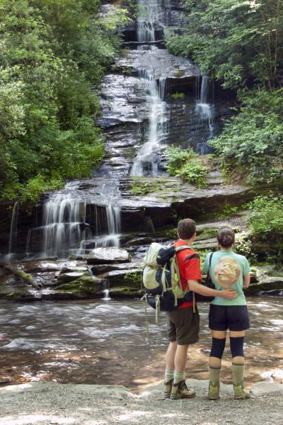 Hikers Deep Creek Tom Branch Falls